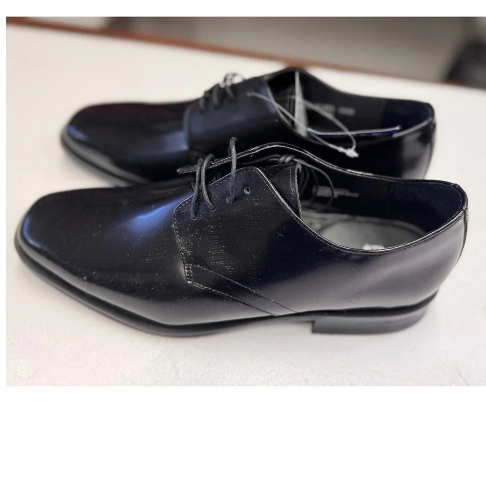 Jos. A. Bank Mens Black Leather Plain Toe Derby Dress Shoes NWT